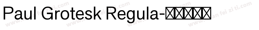 Paul Grotesk Regula字体转换